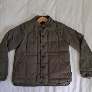 Quilted Olive Green Puffer Jacket - Brand Unspecified
